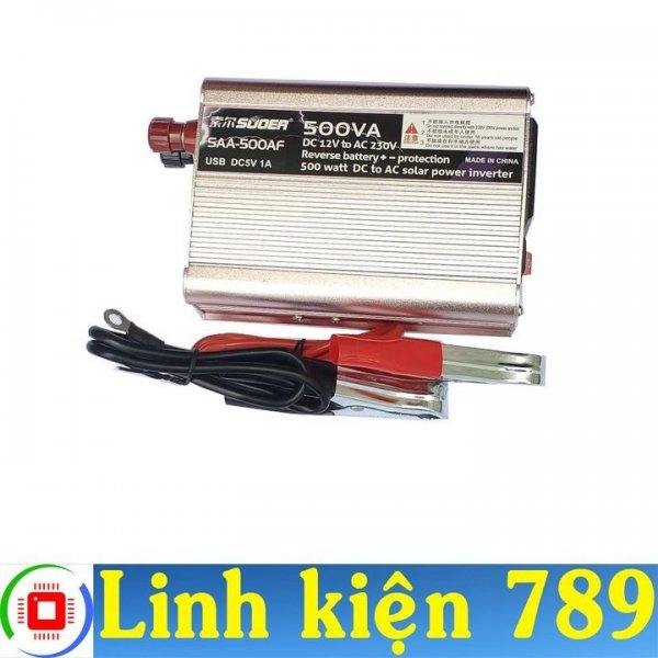  Bộ kích điện 12V lên 220V 500VA bộ kích điện Suoer